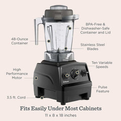 Vitamix Explorian E310 Blender, Professional-Grade Kitchen Blender for Smoothies, Soups, Juices and More, 10-Speed, Stainless Steel Blades, Self-Cleaning Kitchen Appliance, 48 Oz Container, Red